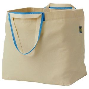 Set of 2 - SPIKRAK Shopping bag, cotton/natural13 gallon